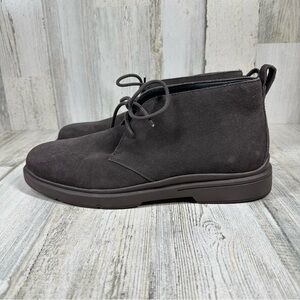 Easy Spirit‎ Mens 8.5 Cushioned Brown Round Toe Lace-Up Leather Chukka Boots